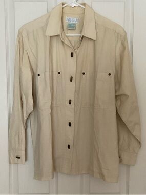 Classic Women’s Beige Button-Up Blouse
